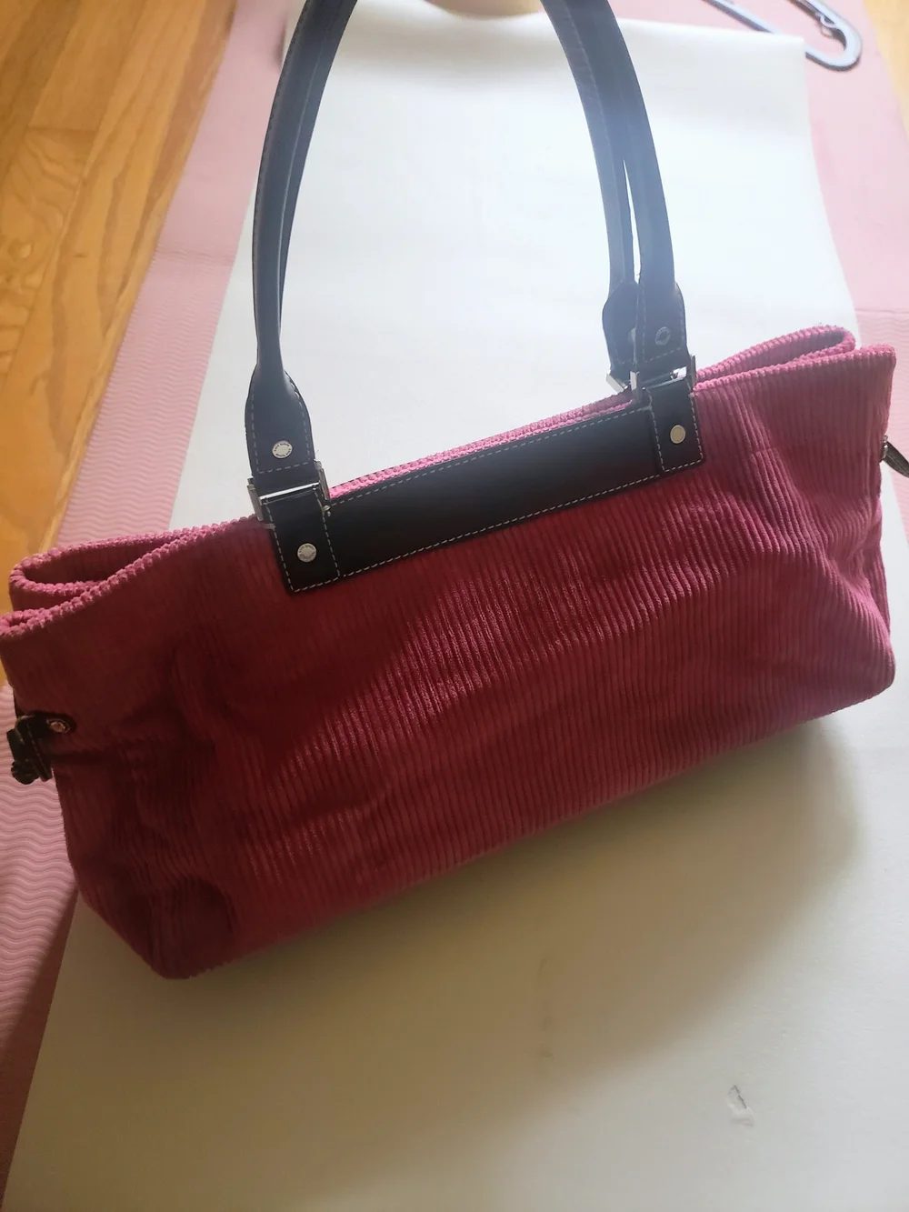 Kate Spade New York Vintage Corduroy East-West Shoulder Bag / Long Tote Pink
